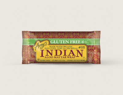 Indian Aloo Mattar Wrap, Gluten free