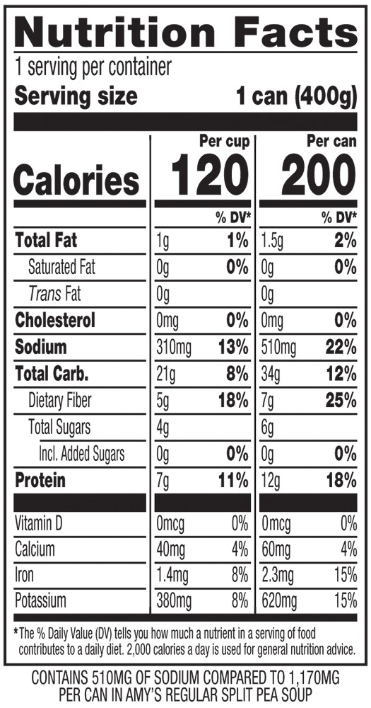 Amy's Kitchen Amy's Organic Light in Sodium Split Pea Soup
