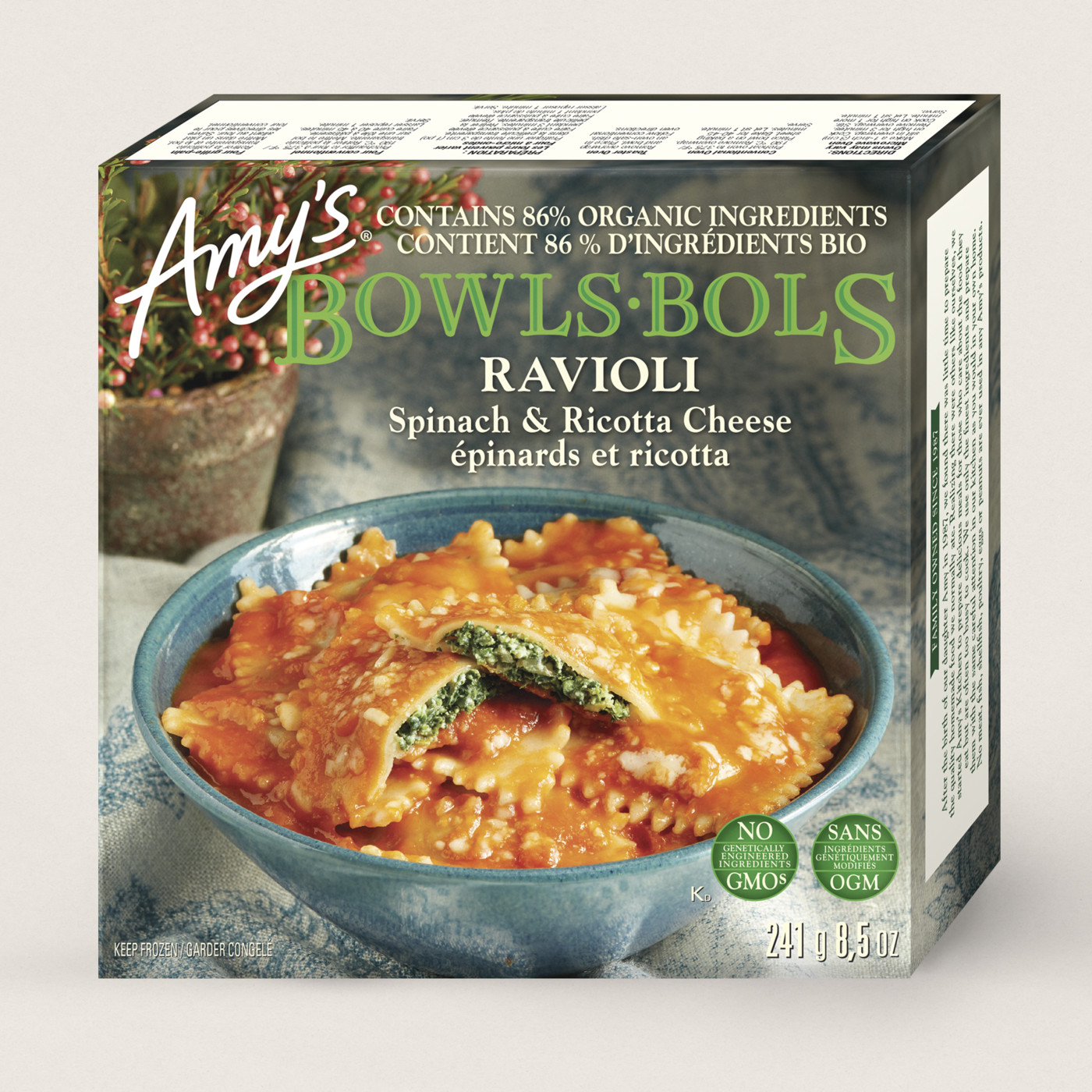 Amy's Kitchen Spinach and Ricotta Cheese Ravioli