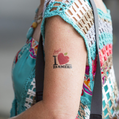 Amy's employee temporary tattoo