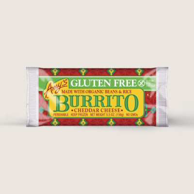 Cheddar Cheese, Bean & Rice Burrito, Gluten Free