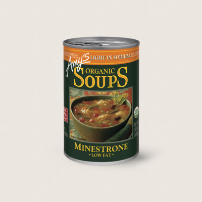 Organic Minestrone Soup, Light in Sodium
