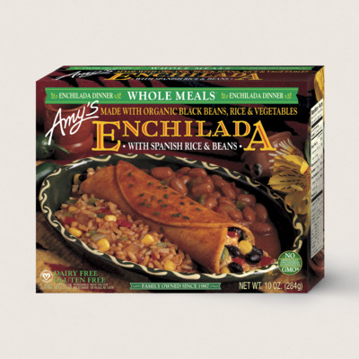 Enchilada with Spanish Rice & Beans Meal