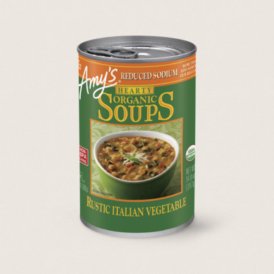 Organic Hearty Rustic Italian Vegetable Soup, Reduced Sodium