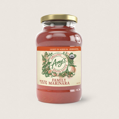 Organic Family Marinara Pasta Sauce. Light in Sodium