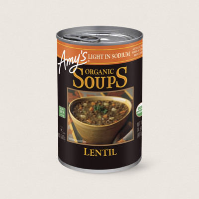 Organic Lentil Soup, Light in Sodium