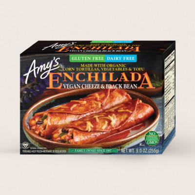 Vegan Cheeze & Black Bean Enchilada, Gluten Free, Dairy Free