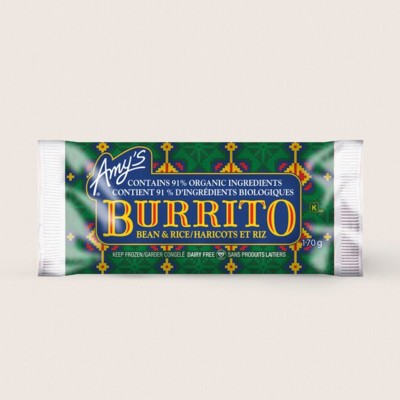 Dairy Free Bean & Rice Burrito/Haricots Et Riz Burrito