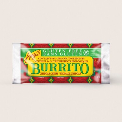 Gluten Free Bean & Cheese Burrito/Sans Gluten Fromage Cheddar Burrito