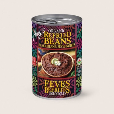 Organic Refried Black Beans/Féves Noires Biologiques