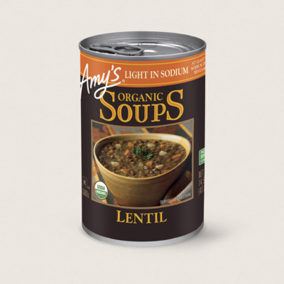 Organic Lentil Soup, Light in Sodium