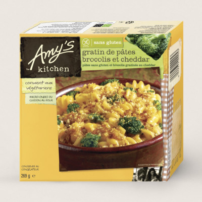 Gratin de pâtes brocolis et cheddar