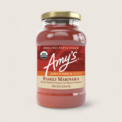 Organic Family Marinara Pasta Sauce. Light in Sodium