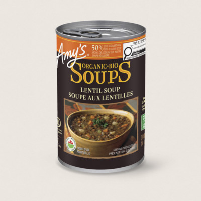 Organic Lentil Soup, Lower in Sodium/Lentille Biologique, Teneur Réduite en Sodium