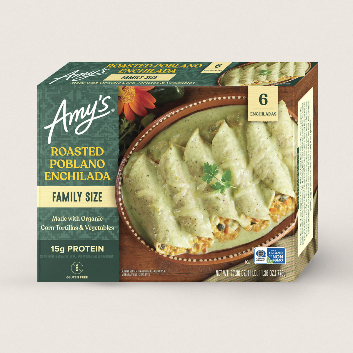Amy's Kitchen Family Size Roasted Poblano Enchilada